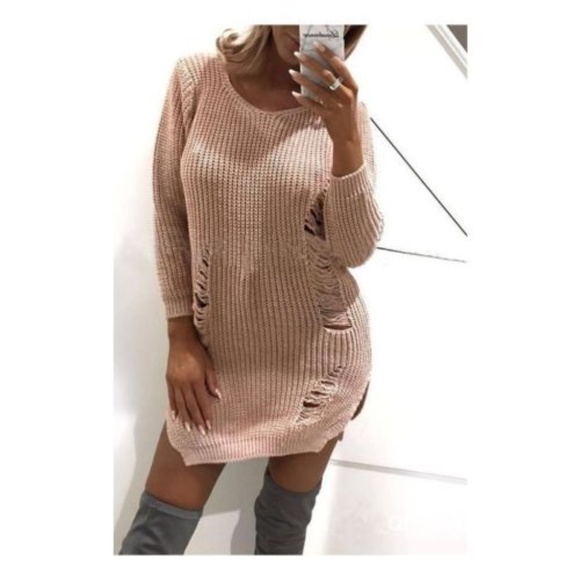 Dresses & Skirts - #Keep you Warm & Sexy# Sweater Dress*Pink*Medium*